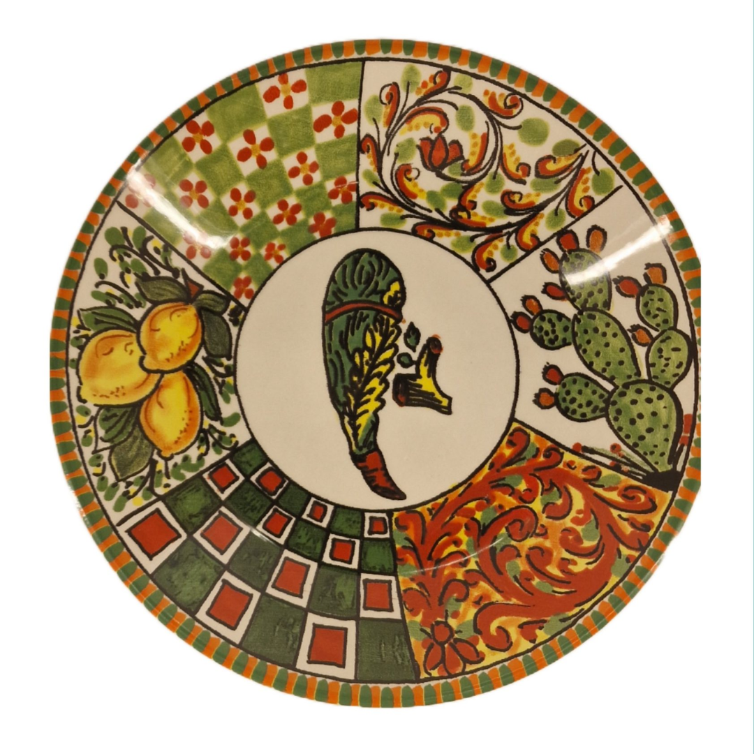 Piatti siciliani - Decoro carte da gioco