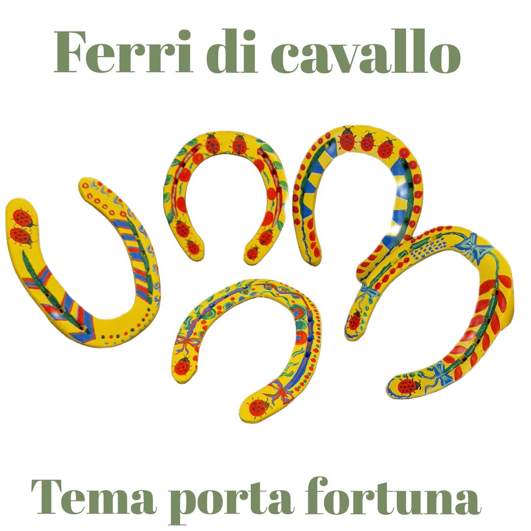 Ferri di cavallo artigianali decorati