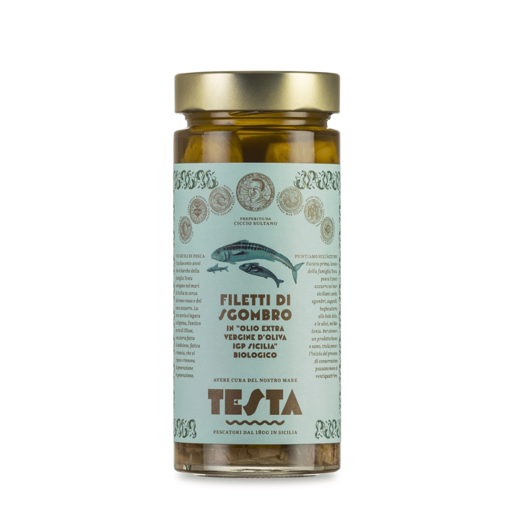 Sgombro in olio extra vergine d’oliva bio IGP 290 gr